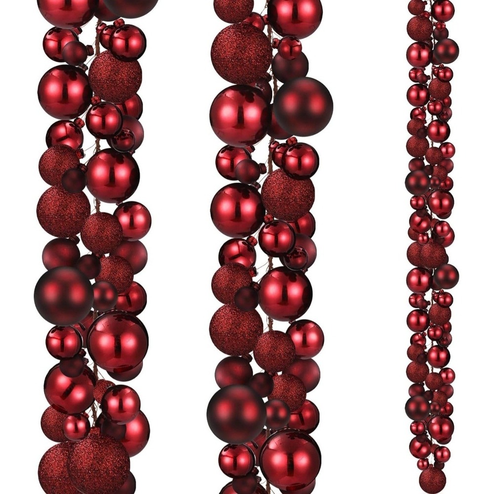 Christmas Ball Garland 6 ft Ball Ornaments